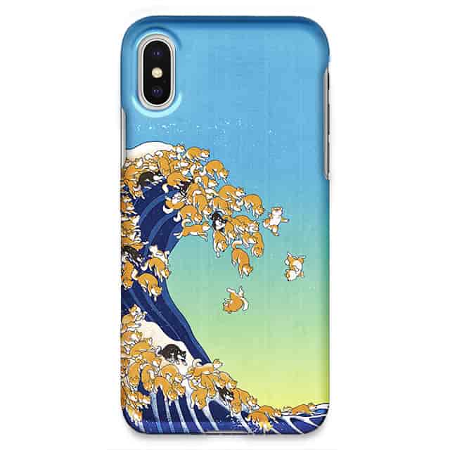 Shiba Inu In Great Wave 海外デザイナーのオシャレなスマホケース通販 Huru Nia フルニア