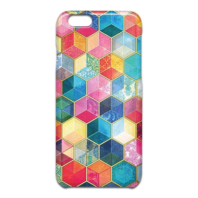 Crystal Bohemian Honeycomb Cubes Colorful iPhone7ケース