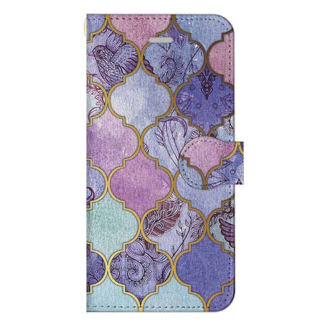 Royal Purple Mauve and Indigo Decorative iPhone X 手帳型ケース