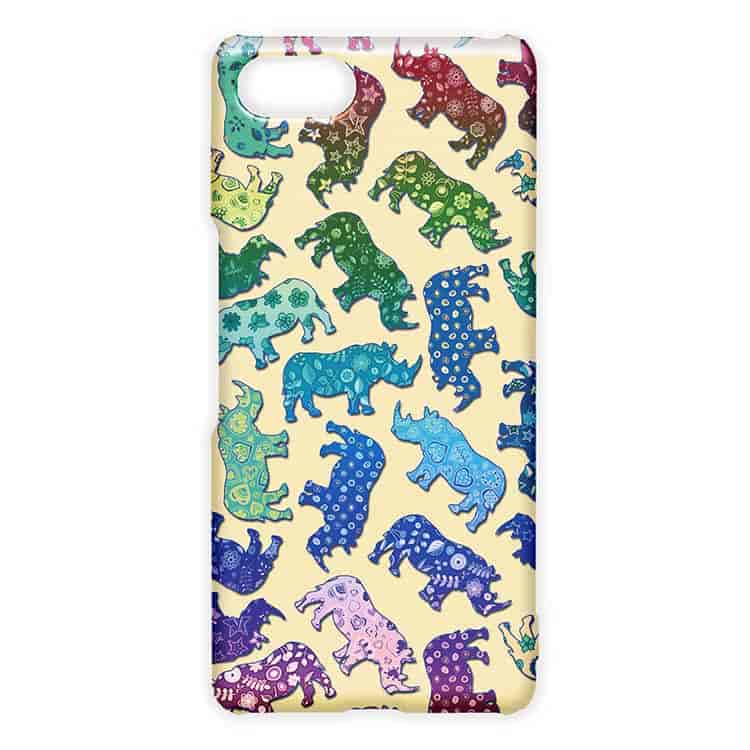 Rainbow Rhino Patchwork Xperia Aceケース