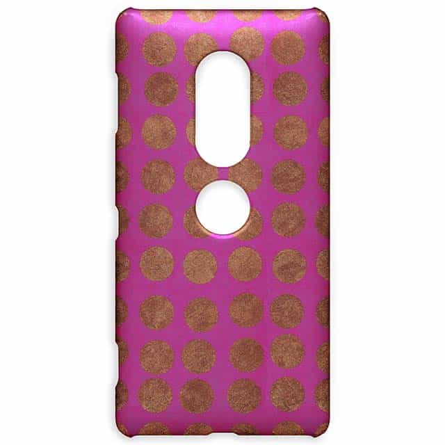 Gold Dots Fuschia Xperia XZ2 Premiumケース