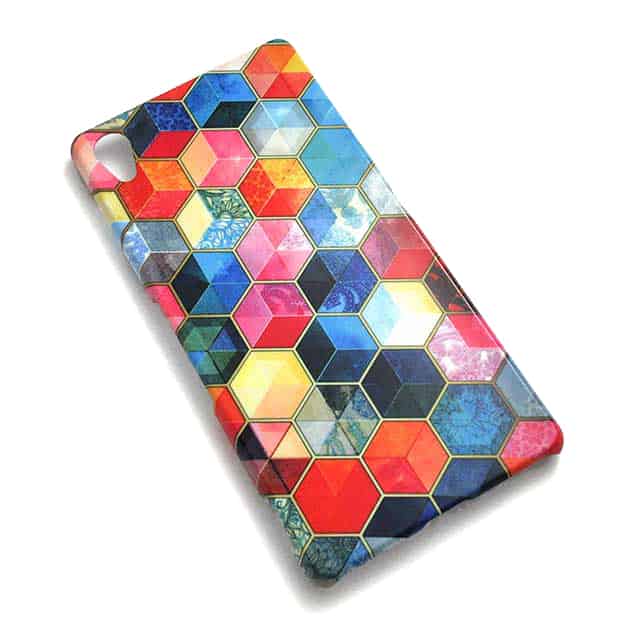 Crystal Bohemian Honeycomb Cubes Colorful Hexagon Pattern