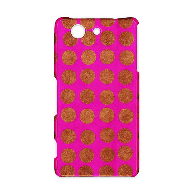 Gold Dots Fuschia Xperia Z3 Compactケース